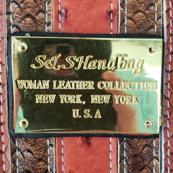 Orange Purse. SJS Handbag Woman Leather - Picture 15 of 16